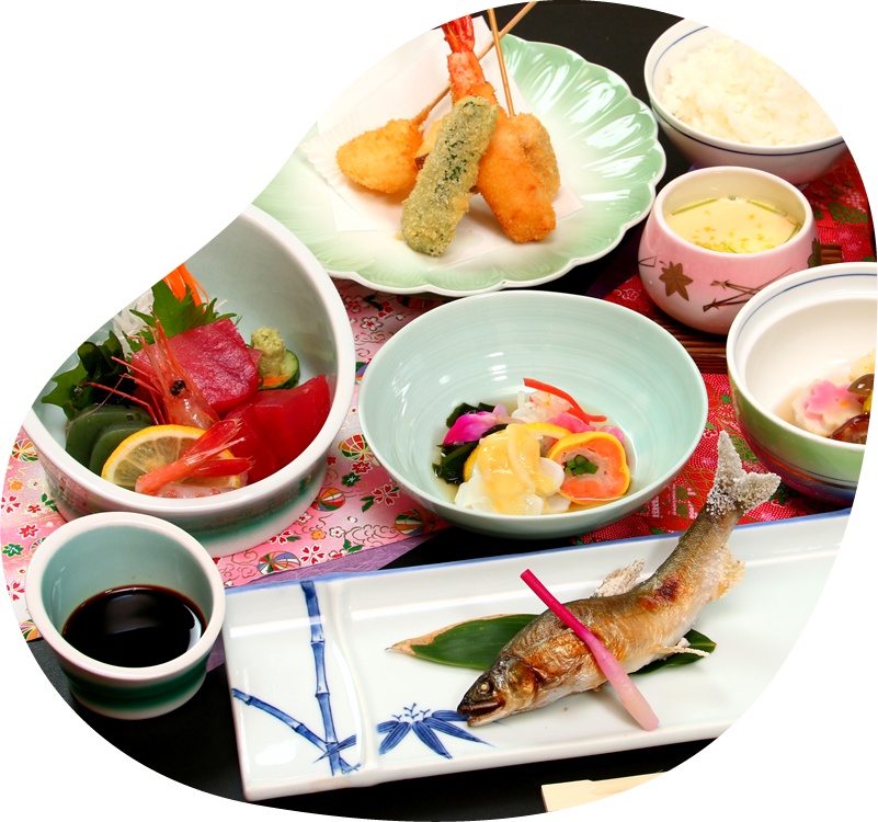 海の幸、山の幸をふんだんにご堪能いただけます。